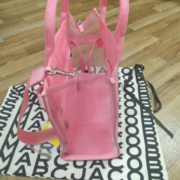 Marc Jacobs Tote Bag Pink Tote Bag In Very E.U.C With Dustbag Medium Size - Picture 9 of 16